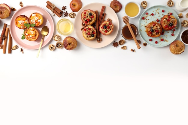 Тарелки с разными блюдами